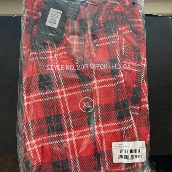 NWT Plaid Sleep Romper - Picture 10 of 11